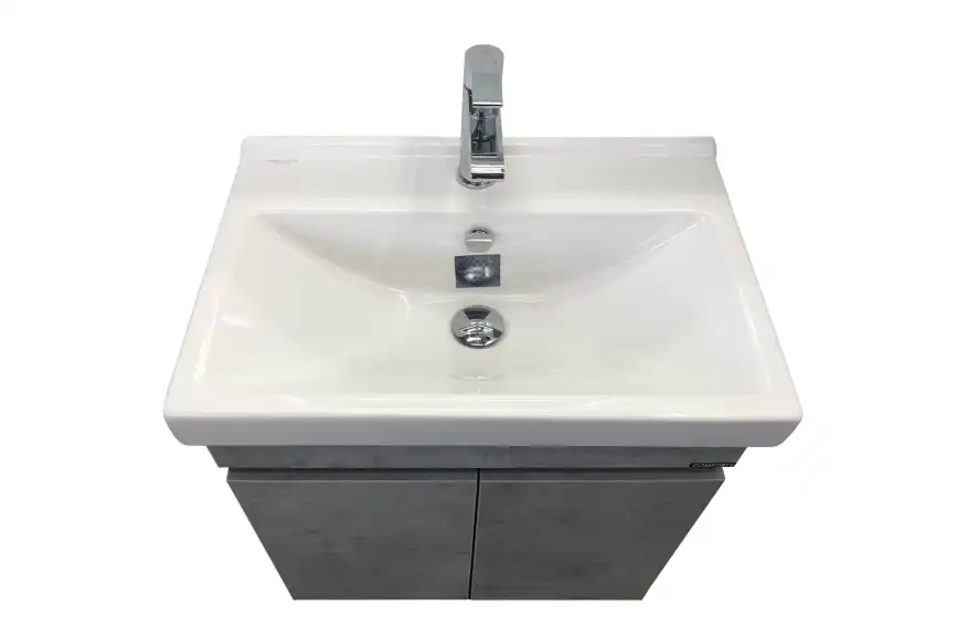 Тумба с умывальником Comforty Осло 80 Бетон светлый, 00-00000836 фото 4