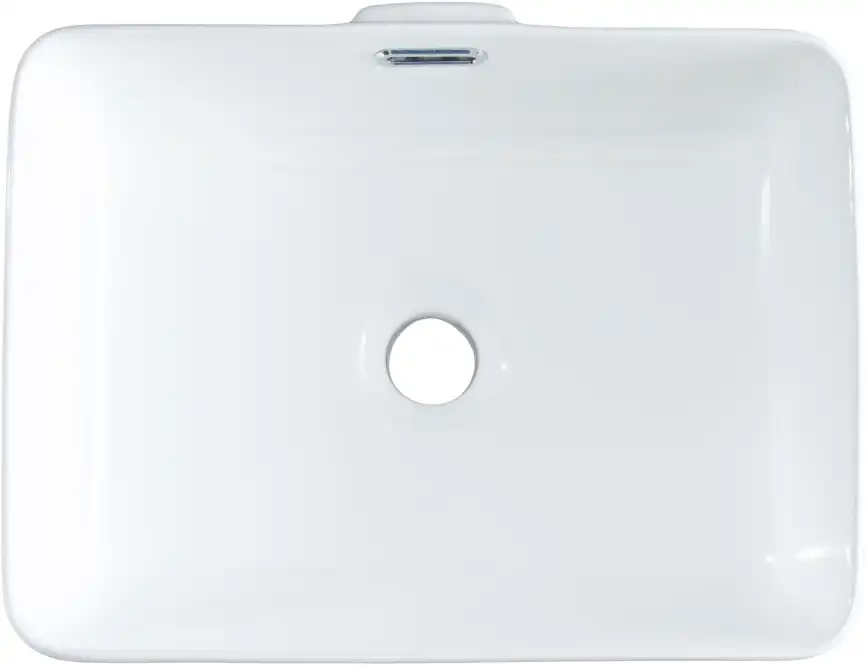 Раковина накладная Aquanet PERFECT-1 40,5х31,5х14 прямоугольная, Белая глянцевая фото 2