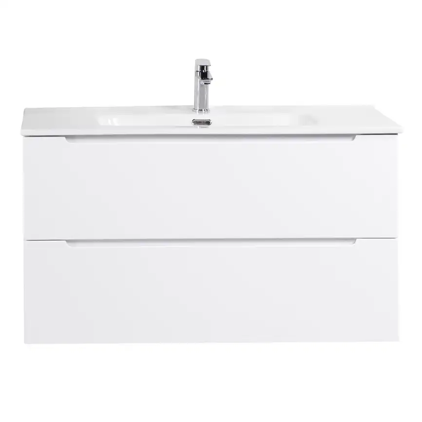 Тумба под раковину BelBagno ETNA-1000-2C-SO-BL-P подвесная Bianco Lucido фото 1