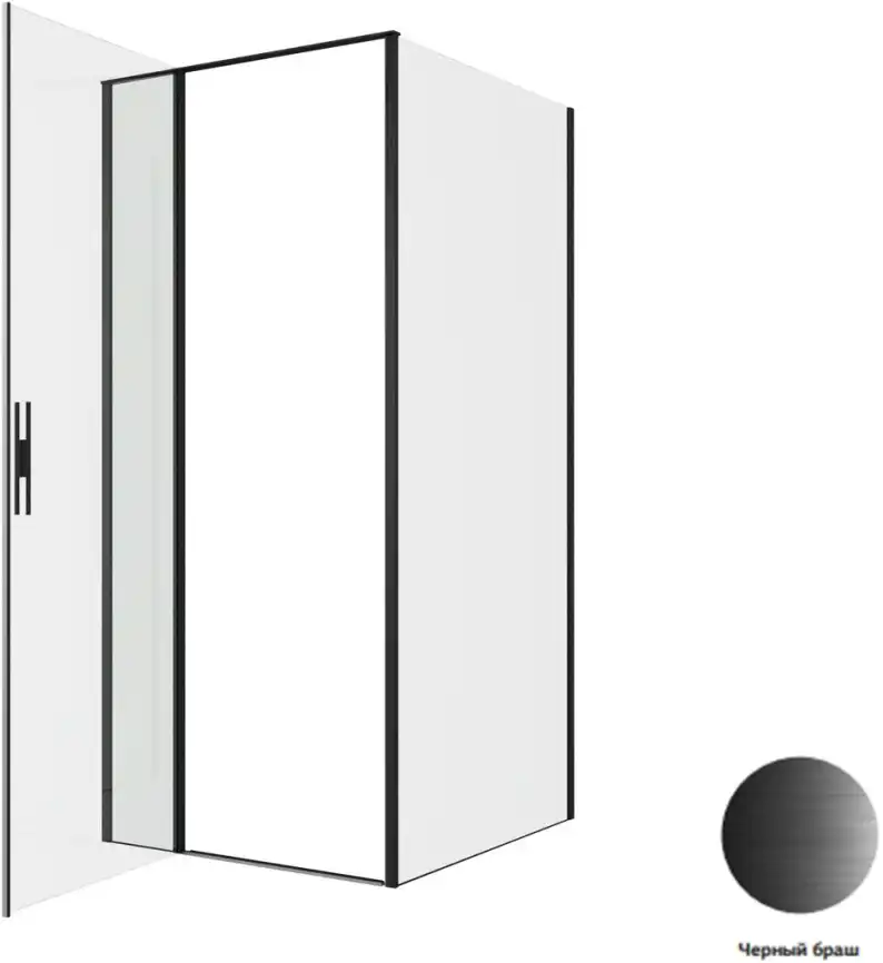Душевой уголок Allen Brau Priority 90x100 3.31027.BBA + 3.31048.BBA черный браш фото 5