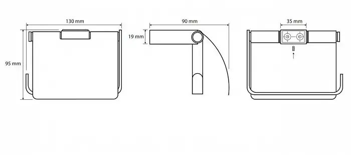 Держатель туалетной бумаги с крышкой 13 см BEMETA VIA хром 135012012 фото 2