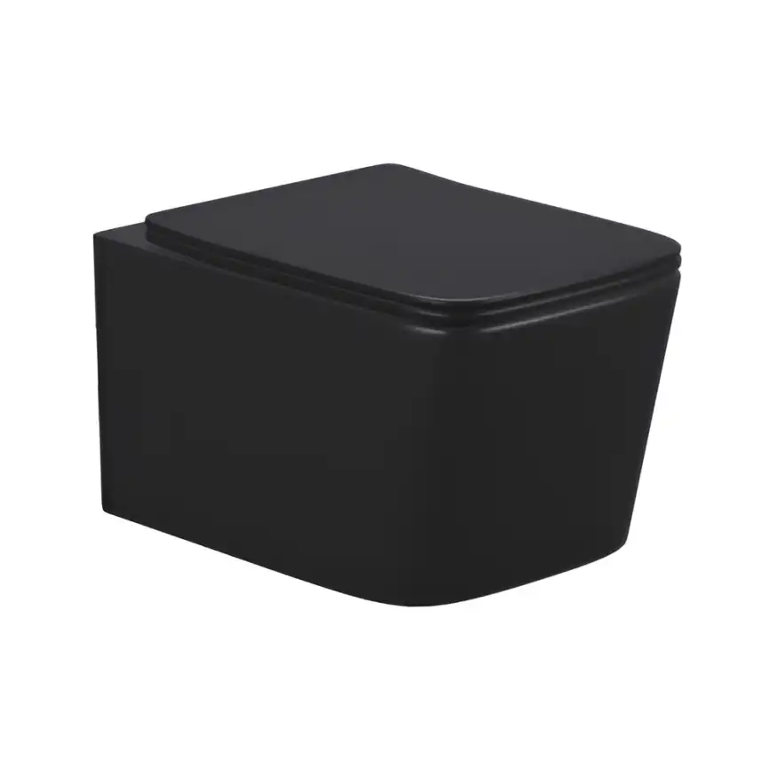 Унитаз подвесной AVS Вектор 813-0004-MB безободковый, черный матовый фото 1