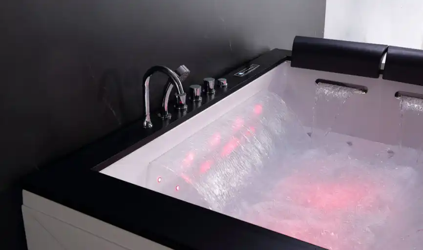 Акриловая ванна Gemy G9259 180х130 с гидромассажем, прямоугольная фото 7