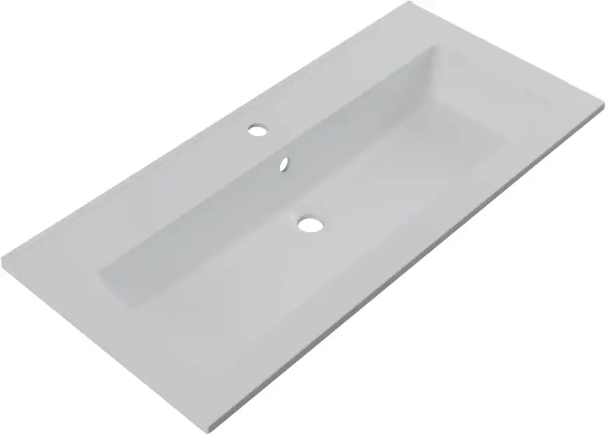 Раковина Aquanet Текла 100 328016 прямоугольная, Белая глянцевая фото 4