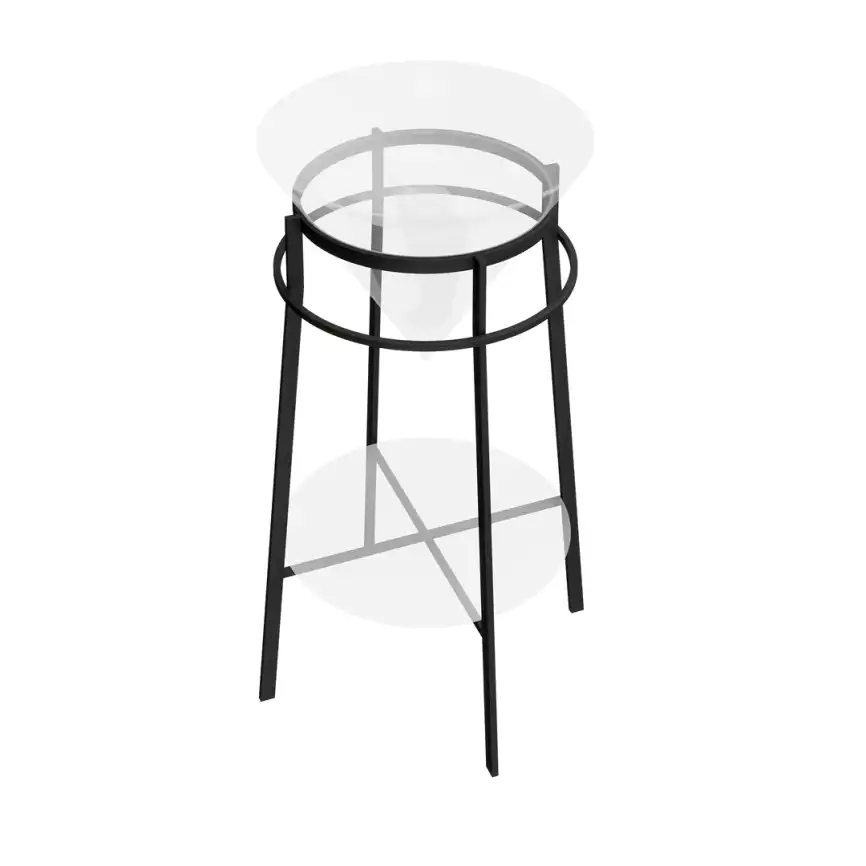 Консоль под раковину Kerama Marazzi CONO 45 см, CO.44\BLK.M напольная, Черная матовая фото 2