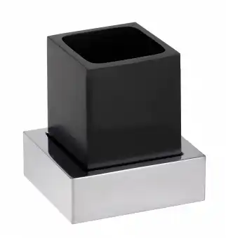 Стакан для зубных щеток 11,5 см BEMETA GAMMA Черный/Хром 145411012 фото 1