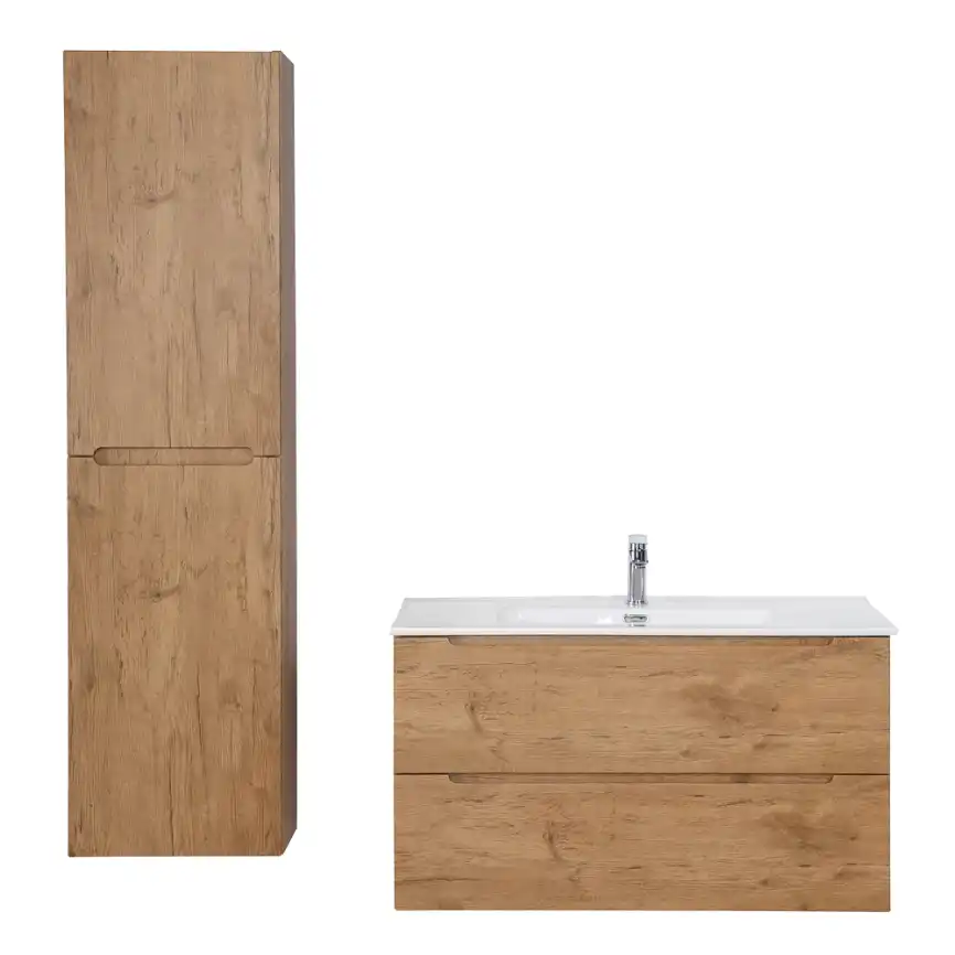 Тумба под раковину BelBagno ETNA-800-2C-SO-RN-P подвесная Rovere Nature фото 10