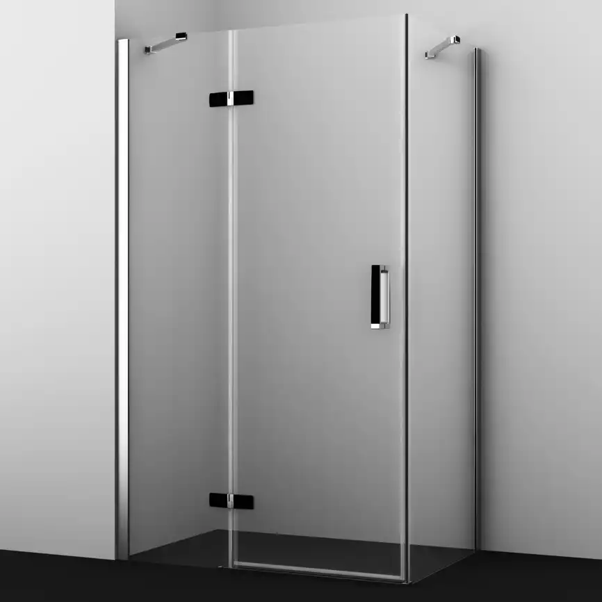 Душевой уголок WasserKRAFT Aller 10H 120х80 10H06LBLACK профиль Черный / Хром стекло Прозрачное фото 3