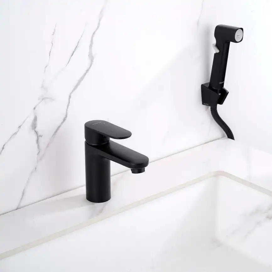 Смеситель для раковины Aquatek Ника AQ1812MB, Черный матовый фото 7