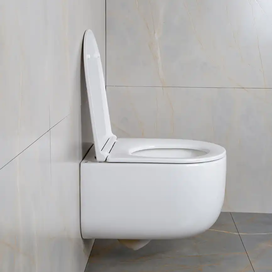 Унитаз подвесной AVS Декарт 801-0036-P-T2-GW безободковый, со смывом Торнадо, белый фото 10