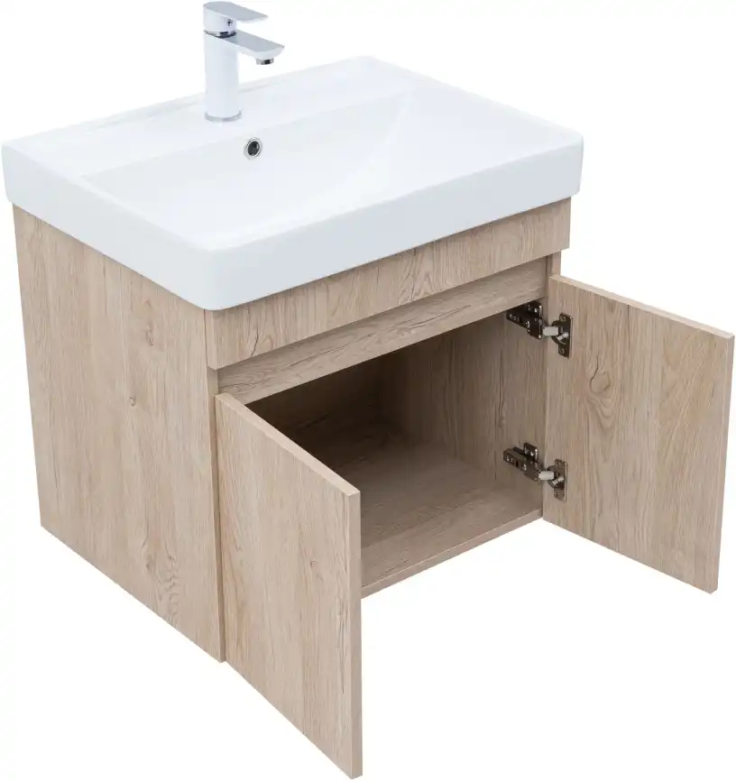 Тумба под раковину Aquanet Оптима 60 дуб светлый, 344803 фото 4