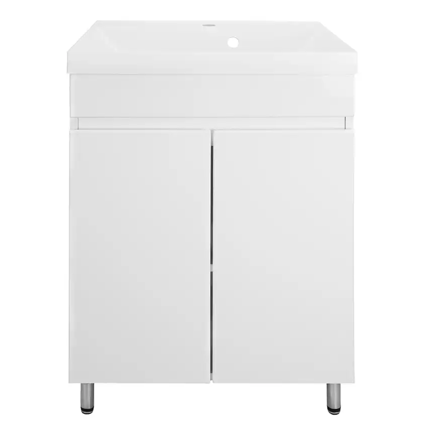 Тумба с раковиной Azario Эстима 60 CS00094635, напольная, Белая глянцевая фото 4