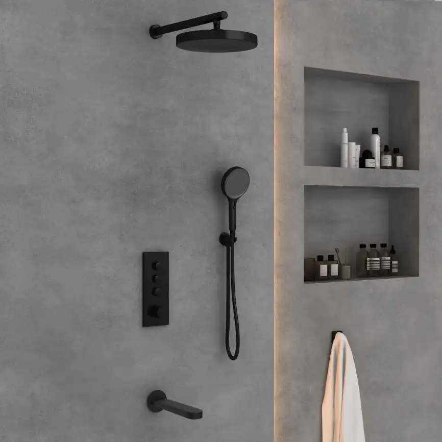 Душевая система  Vincea Inspire VSFW-433TI5MB VSFW-433TI5MB встраиваемая, черный матовый фото 1