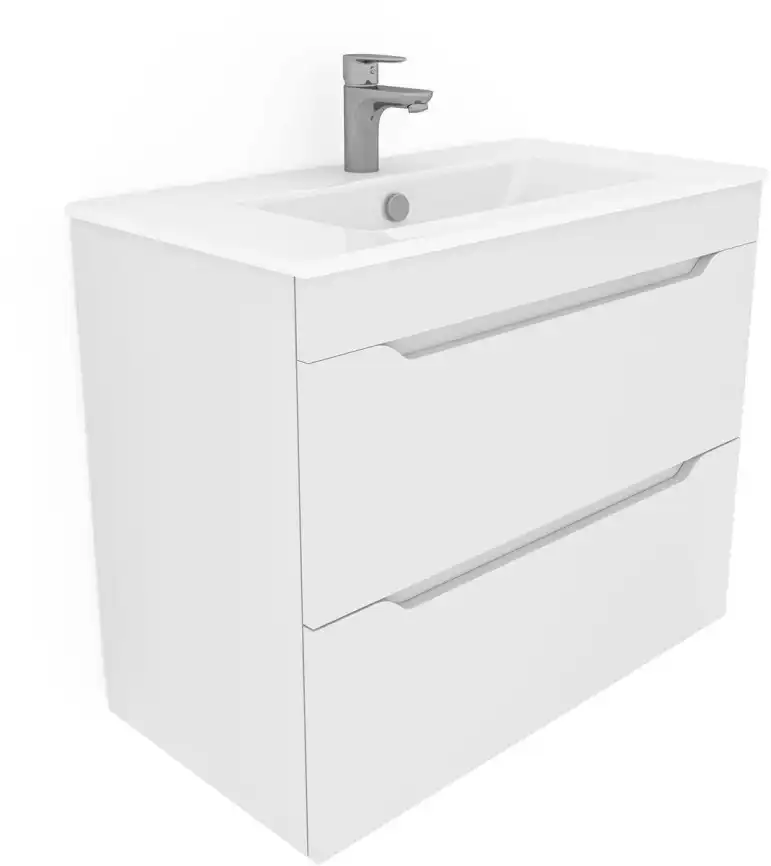 Тумба под раковину Aquanet Практика 80 белый матовый, 330459 фото 1