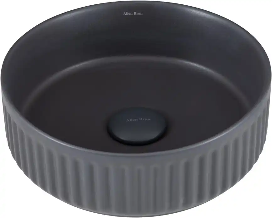 Раковина накладная Allen Brau Fantasy 36х36х12 4.11032.AN, Черная матовая фото 1