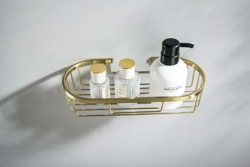 Полка для душа Aquatek AQ4916BG, Золото матовое фото 3