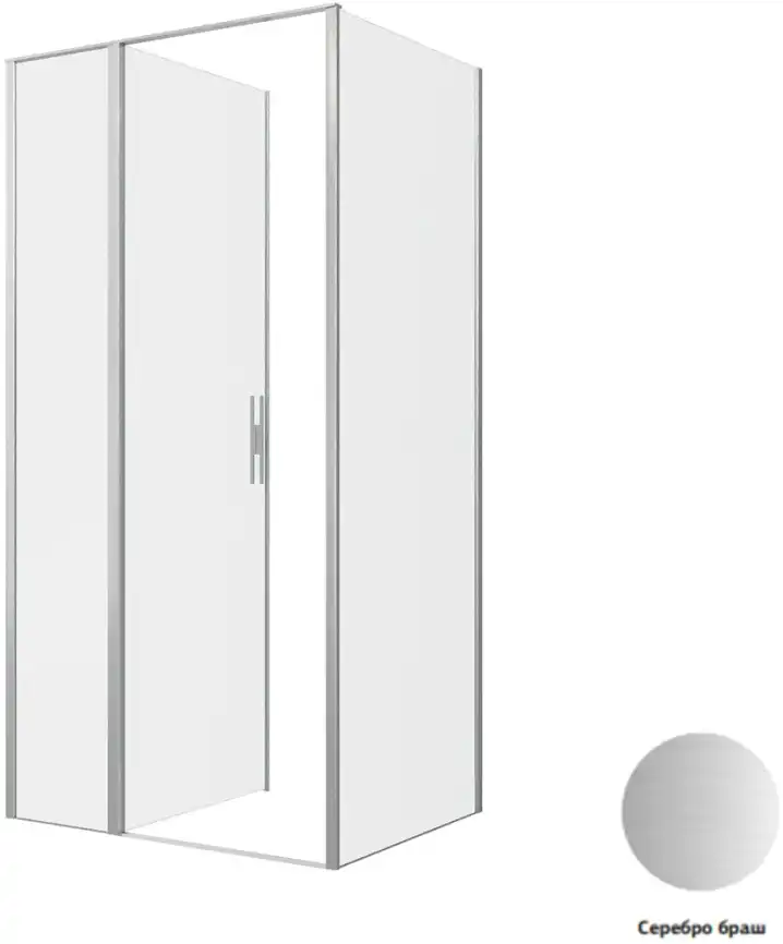 Душевой уголок Allen Brau Priority 100x80 3.31029.BA + 3.31041.BA серебро браш фото 5