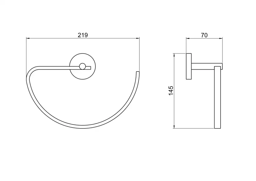 Держатель полотенец Aquatek Бетта AQ4621MB, Черный матовый фото 2