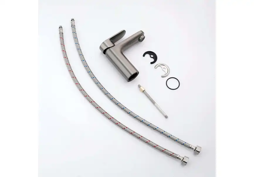 Смеситель для раковины Aquatek Ника AQ1810BGM, Оружейная сталь фото 5