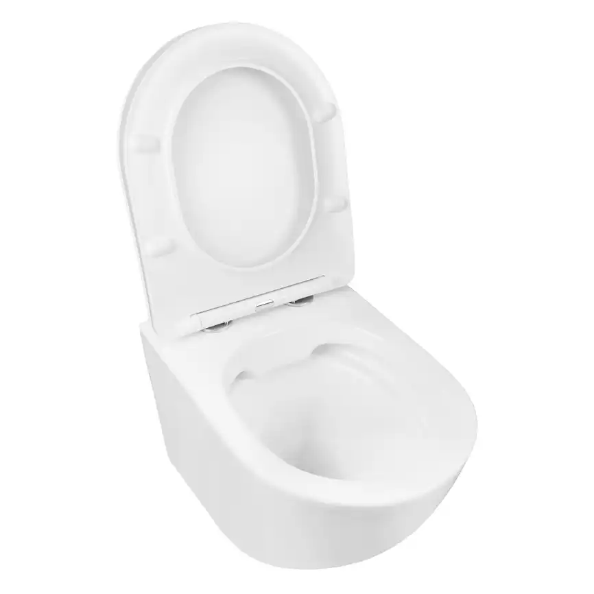 Подвесной унитаз безободковый Azario Grado  AZ-0046 SP , с сидением микролифт, цвет белый фото 3