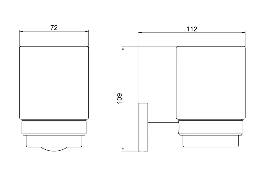 Стакан для ванной Aquatek Бетта AQ4604BGM, Оружейная сталь фото 2