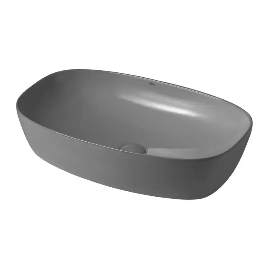 Раковина накладная ABBER RECHTECK 60,5х39х14 AC2206MG, прямоугольная, серая матовая фото 1