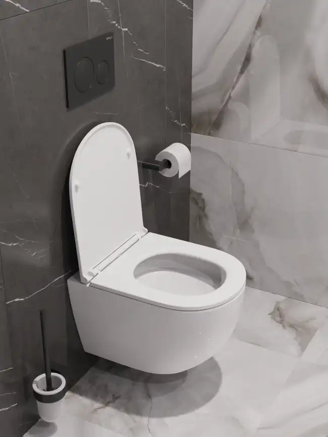 Унитаз подвесной BelBagno COMPATTO BB003CH-TOR/SC безободковый с сиденьем и смывом TORNADO фото 16