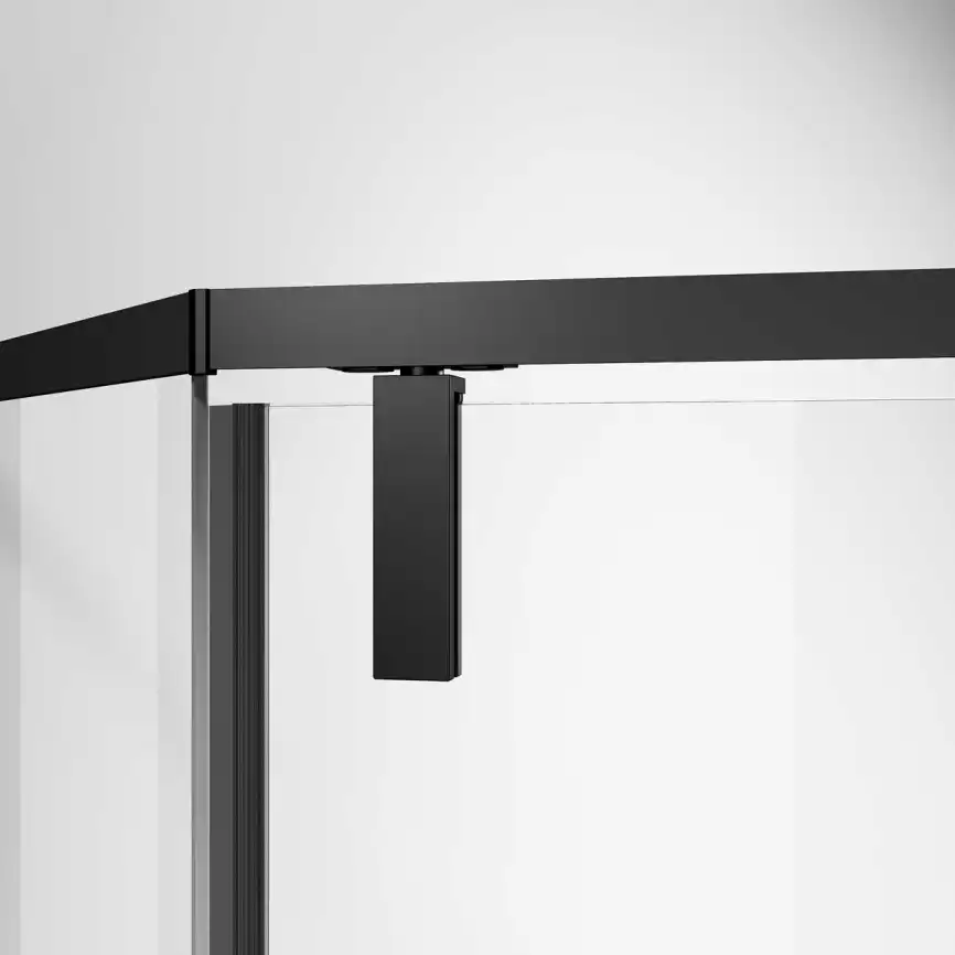 Душевой уголок Vincea Slim-N 100х100 VSP-4SN100CLB, профиль черный, стекло Прозрачное фото 2