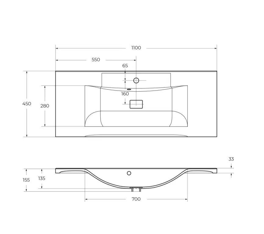 Раковина из литьевого мрамора BelBagno BB1100/450-LV-MR-PR фото 3