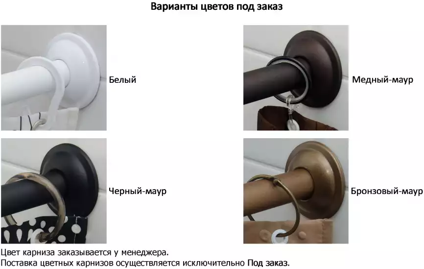 Карниз для ванны Aquanet полукруглая дуга 100х100 фото 2