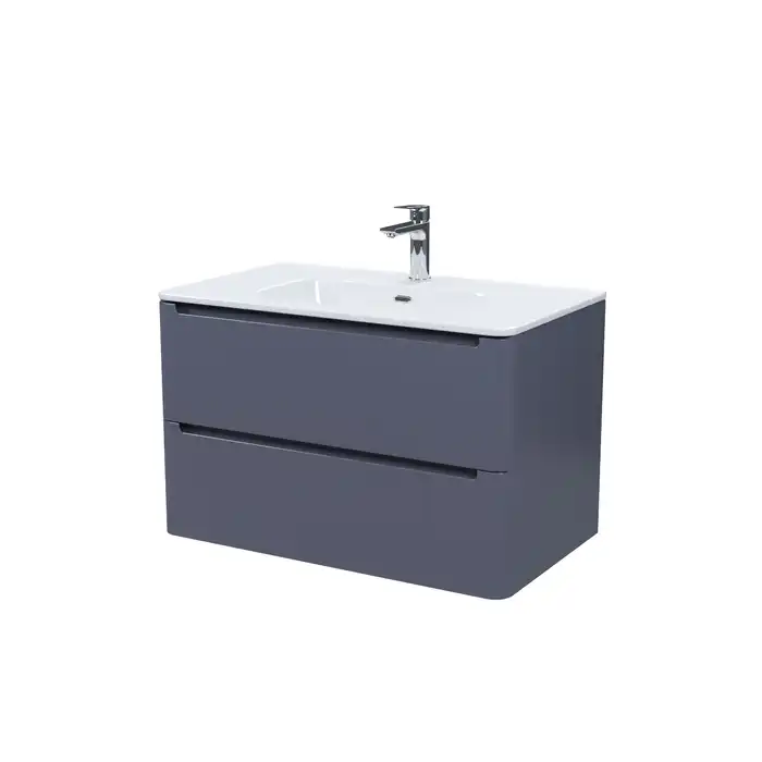 Тумба с раковиной IDDIS Edifice 80, подвесная, Темно-серый, EDI80D0i95K фото 15