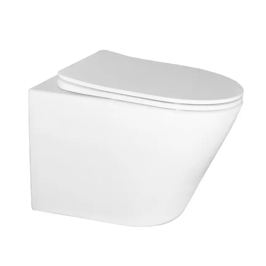 Подвесной унитаз безободковый Azario Atrio  AZ-2330, с сидением микролифт, цвет белый фото 5