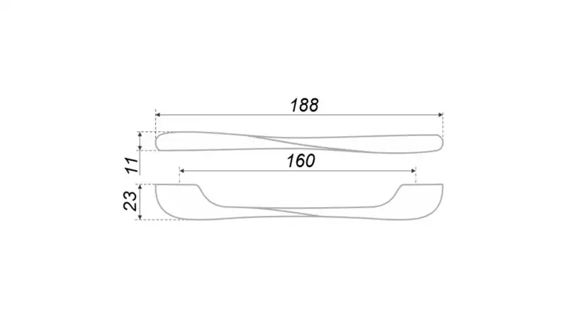 Ручка BelBagno DUE RS006SN.4/160 Cатиновый никель фото 3