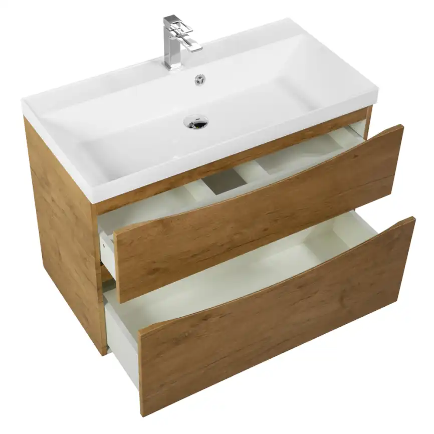 Тумба под раковину BelBagno MARINO-H60-800-2C-SO-RN-P подвесная Rovere Nature фото 9