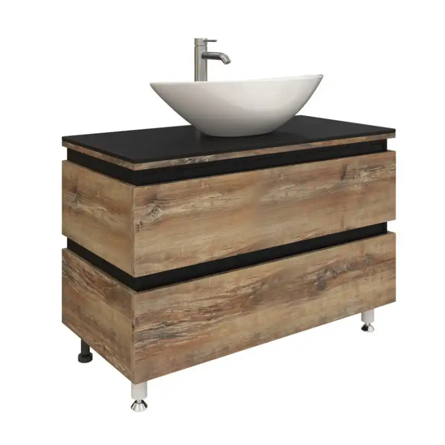 Тумба со столешницей AURA ТРИУМФ 90-2 напольная Славянский Дуб фото 6