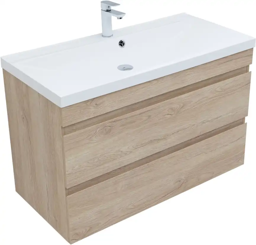 Тумба под раковину Aquanet Нота New 100 дуб светлый 334200 фото 5