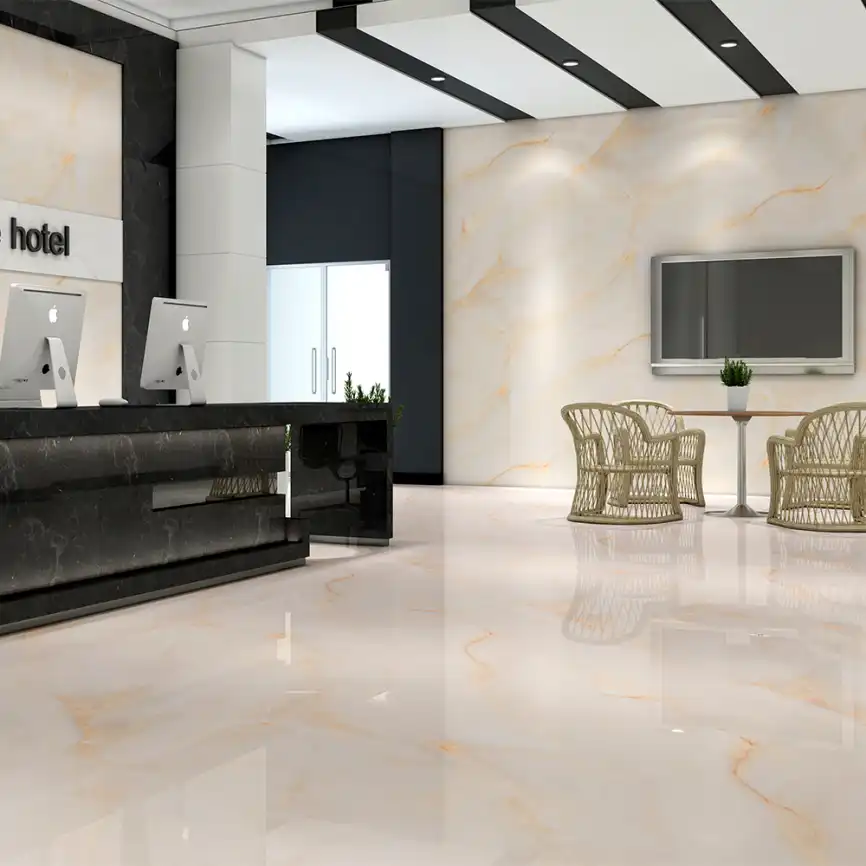 Керамогранит AVS Vermont Sky Classic 60x120 полированный, бежевый фото 5