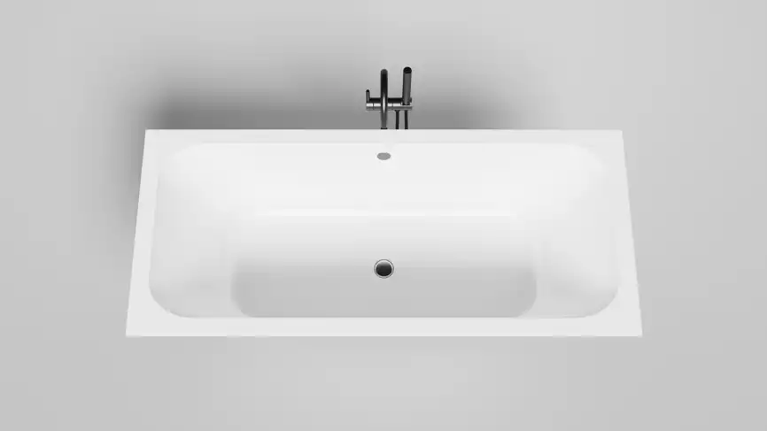 Ванна Salini ORLANDA 170х75 103223M из материала S-Stone, Белая матовая фото 1