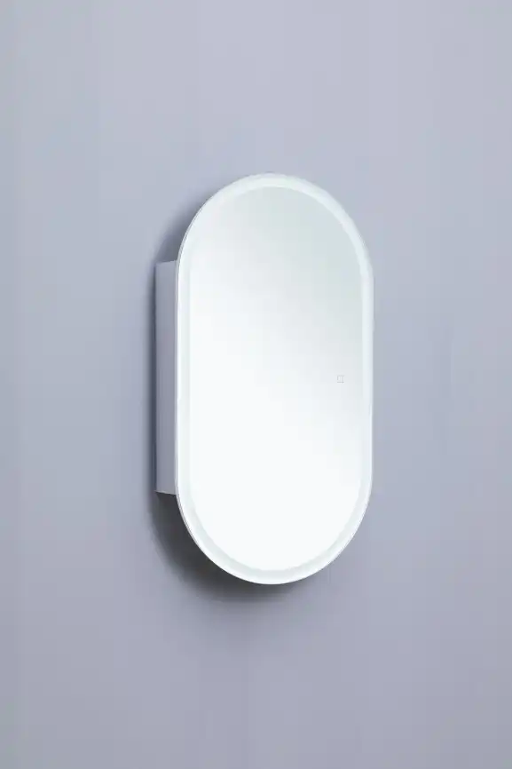 Зеркальный шкаф Aquanet Монте 50 белый, с LED подсветкой, 344787 фото 13