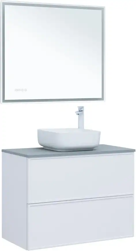 Тумба под раковину Aquanet Арт 90 белый матовый 313256 фото 7