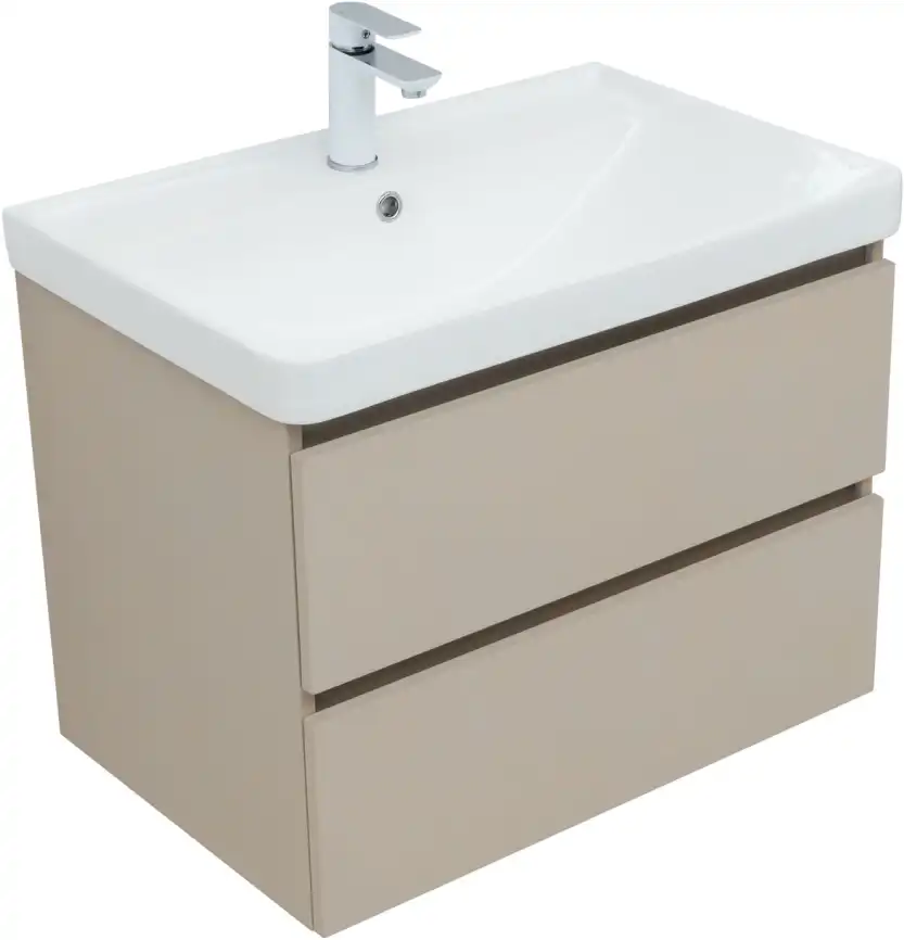 Тумба под раковину Aquanet Вега 2.0 70 бежевый, подвесная, 337942 фото 5