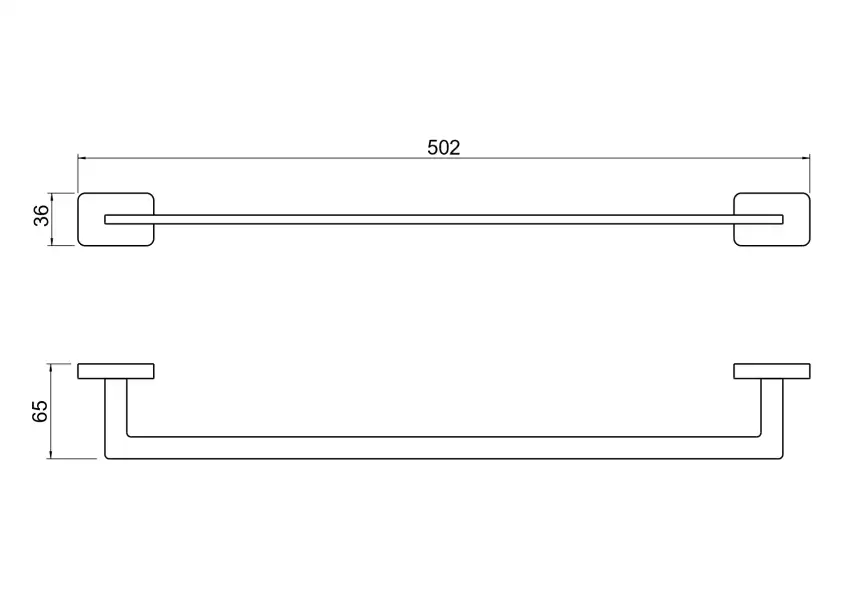 Держатель полотенец 450 мм Aquatek Либра AQ4320CR, Хром фото 2