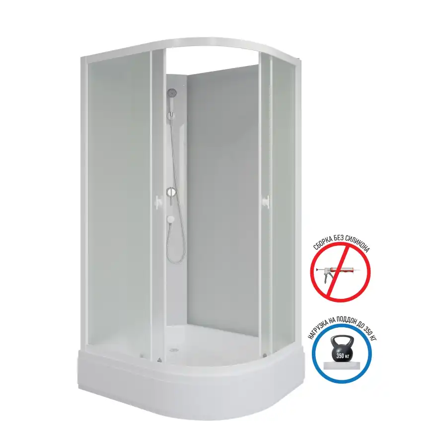 Душевая кабина Niagara Promo 100х80х200 P100/80/26L/MT/BK средний поддон, без гидромассажа фото 1