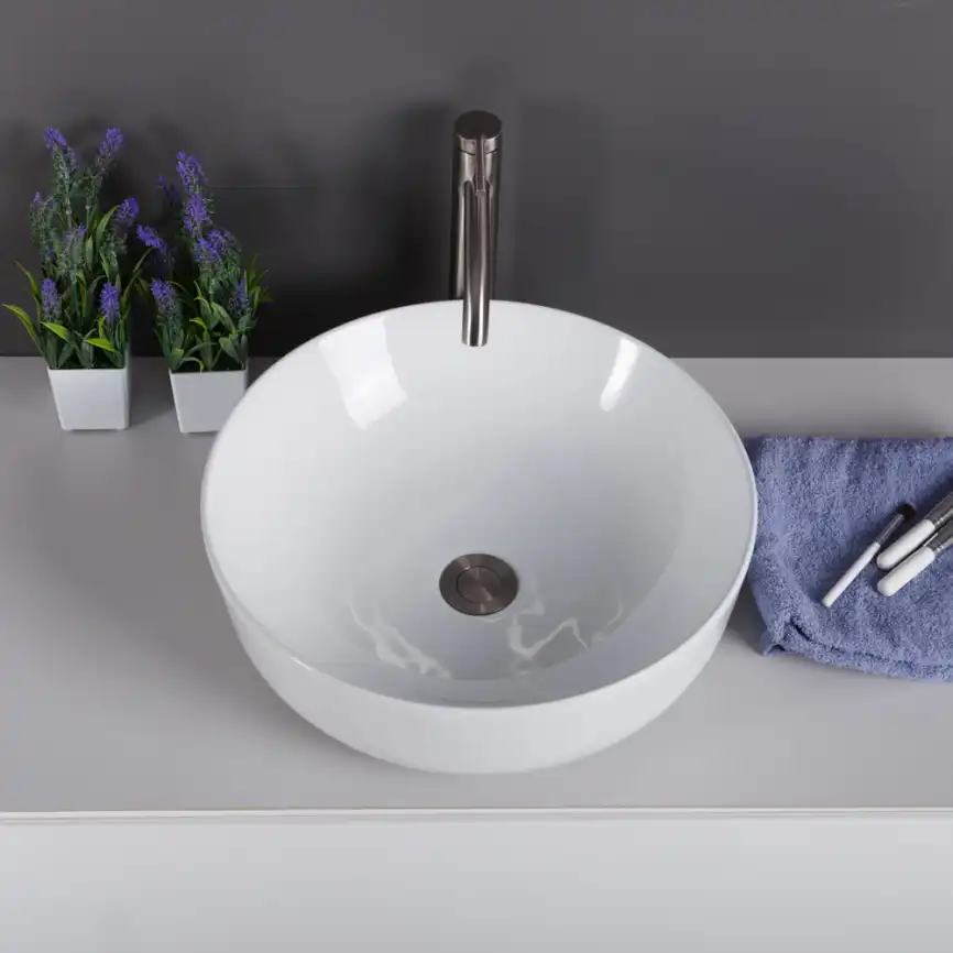 Раковина накладная BelBagno 415х415х135 BB1315, цвет Белый фото 4