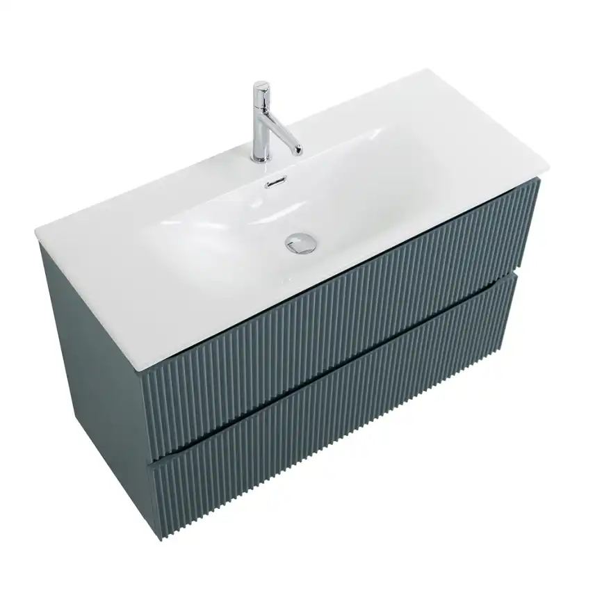 Тумба под раковину BelBagno UNO-MINI-1000-2C-SO-AO подвесная, Голубой Матовый фото 4