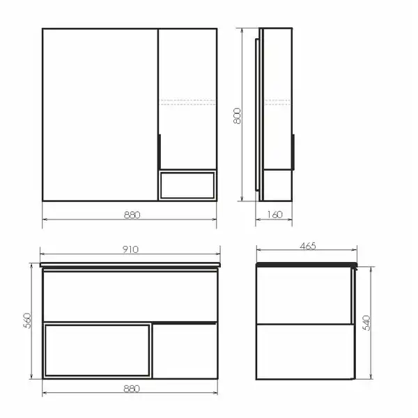 Зеркало-шкаф Comforty Франкфурт 90 Бетон светлый, 00-00006504 фото 7