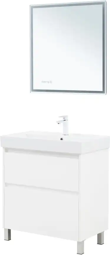 Тумба под раковину Aquanet Nova Lite 2.0 75 напольная, белый глянец, 346337 фото 4