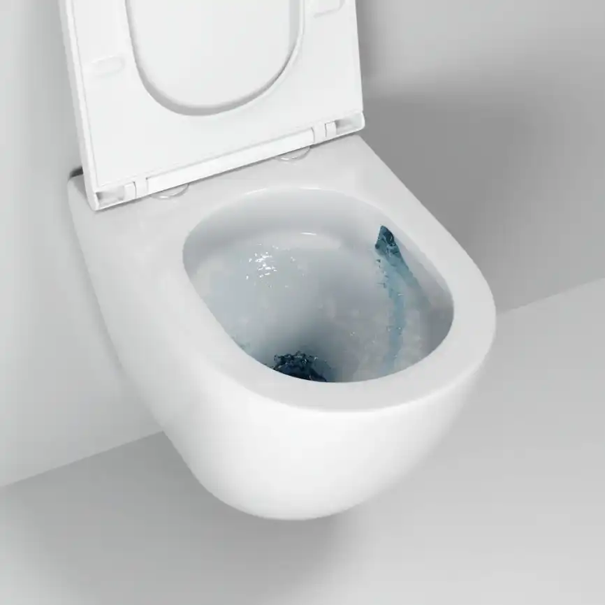 Подвесной унитаз Grossman GR-4455SQ безободковый, смыв торнадо, Белый глянцевый фото 5