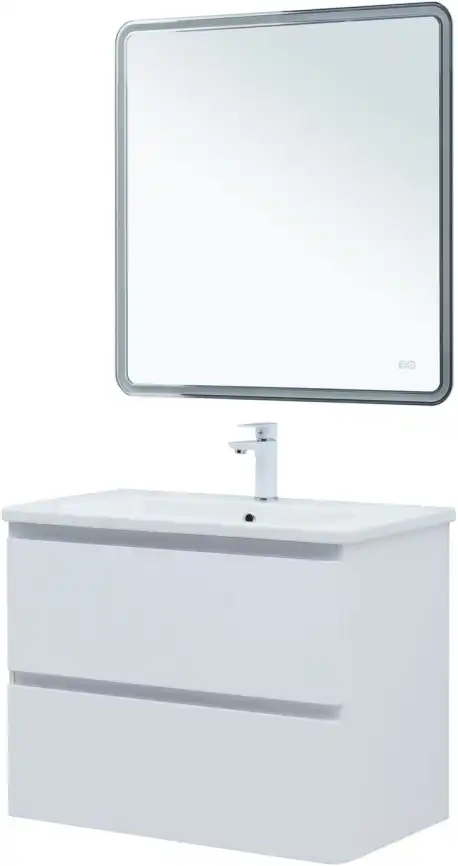 Тумба под раковину Aquanet Эмбер 80 белый матовый 330467 фото 8