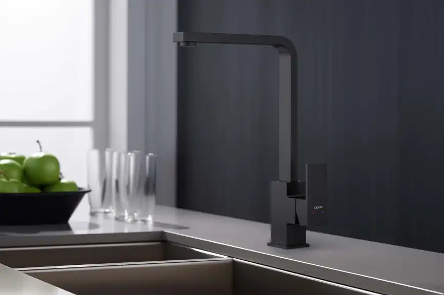 Смеситель для кухни Aquatek Либра AQ1680MB, Черный матовый фото 6